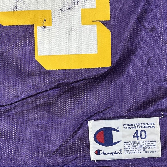 Champion LA Lakers Shaquille O'Neal Reversible #34 Mens Jersey Tank Size 40 VTG - Picture 6 of 6